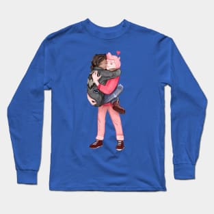 With Gary Prince and Marshall Lee .. it's cuddle time! Adventure Time / Fionna and Cake fan art Long Sleeve T-Shirt